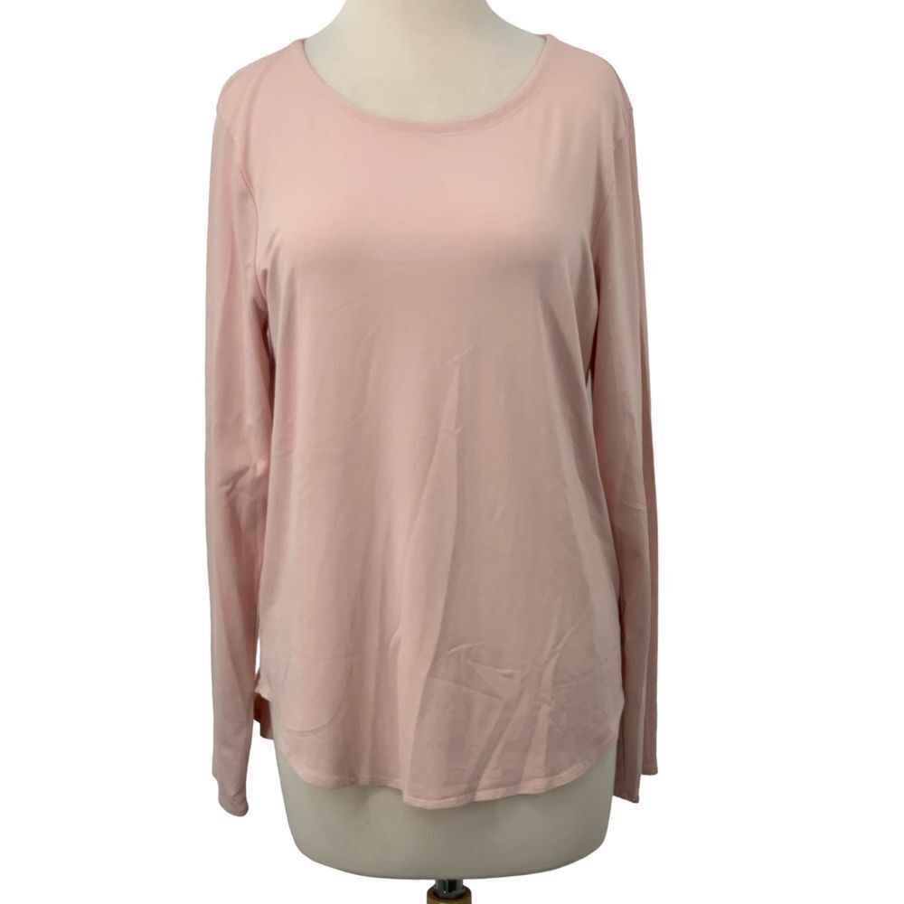 Cupio Women's Pink Cloud Crewneck Long Sleeve‎ Lagenlook Pullover Top Size XL